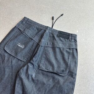 ENYCE Mens Cargo Dark Wash Cotton Drawstring Pants 34x30